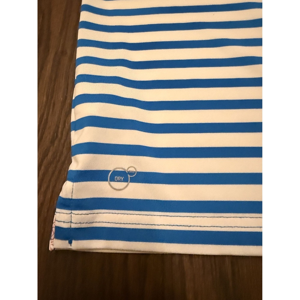 Puma Golf Mens Polo Shirts Striped Performance Dry Cell Blue Small - Picture 6 of 16